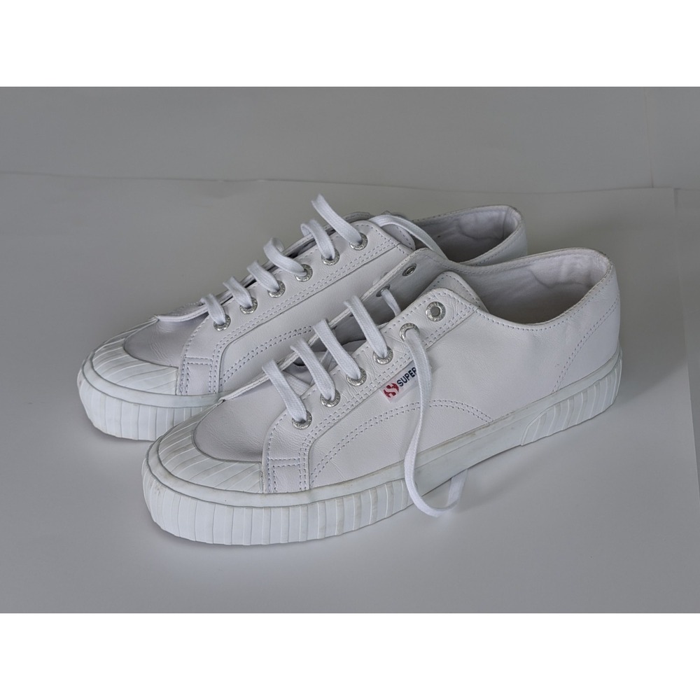 Superga‎ S111HLW-900 White Leather Sneakers Men's 8 / Women's 9.5 EU 41 Low... - Picture 11 of 11